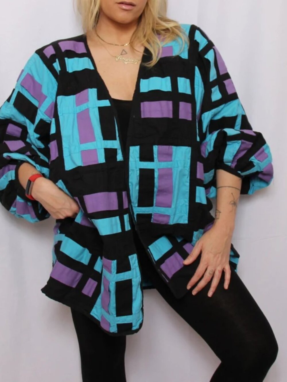 Vintage 1980s Oversized Geometric Jacket